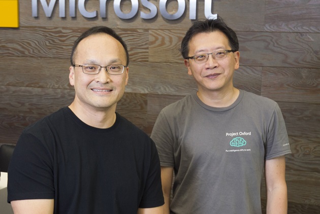 微軟全球資深副總裁古卓倫（左）、智能輸入領域總經理郭昱廷（右）一人負責微軟所有產品的AI核心技術，一人負責併購、架構AI生態系；一位老家在高雄，一位是從台灣微軟起家的經理人。